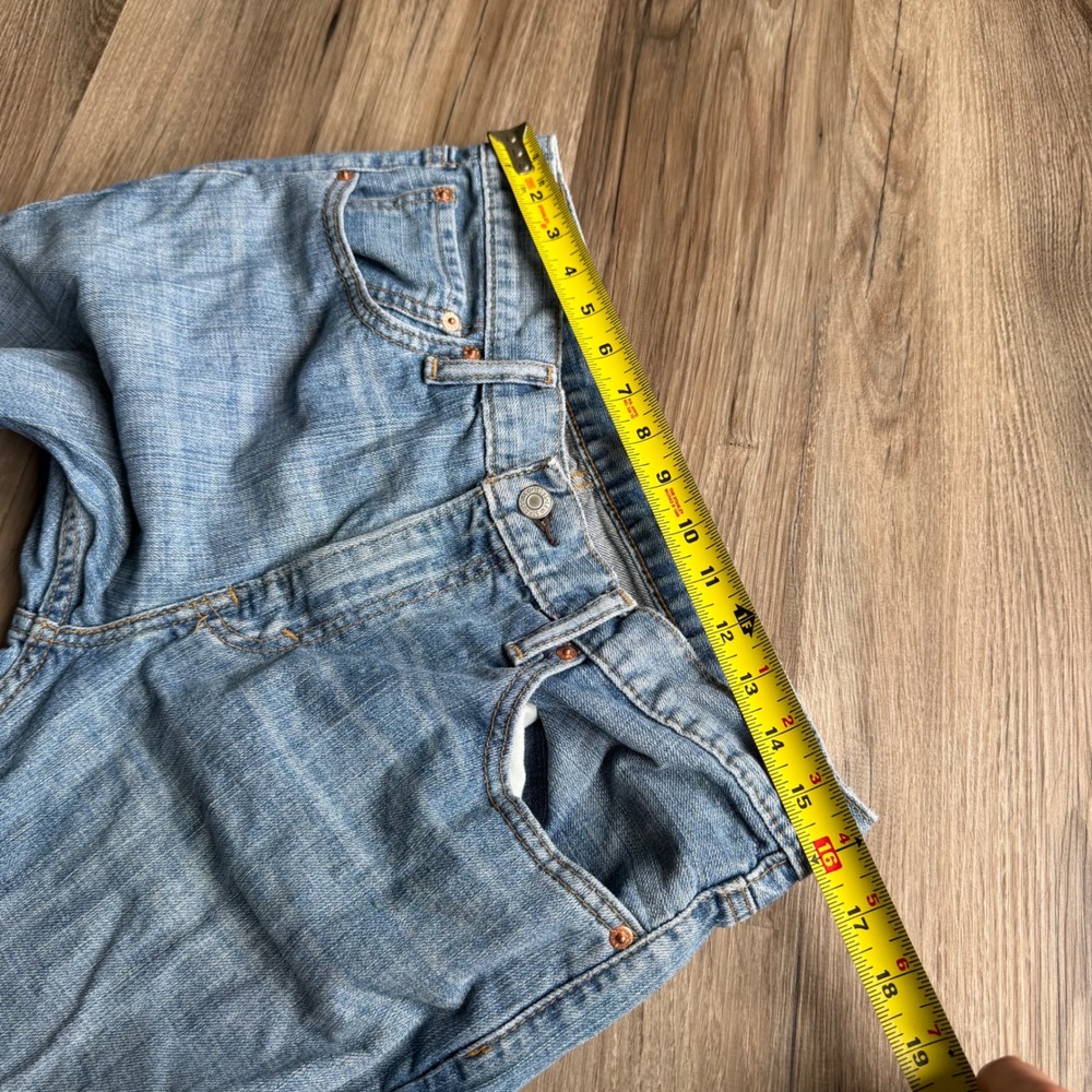 Levis 527 Slim Bootcut Jeans Mens 34x32 Light Wash Blue Denim 100% Cotton - Picture 7 of 8
